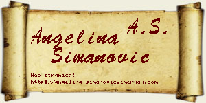 Angelina Simanović vizit kartica